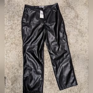Black leather pants